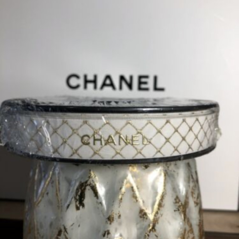 Chanel Ribbon Gold Plaid Gift Wrap Crafting 36” One Yard - Picture 5 of 5